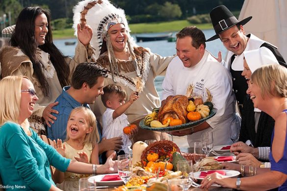 Family in New Jersey celebrating Thanksgiving