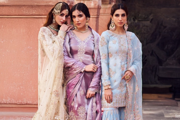 Three models wearing Indian wear