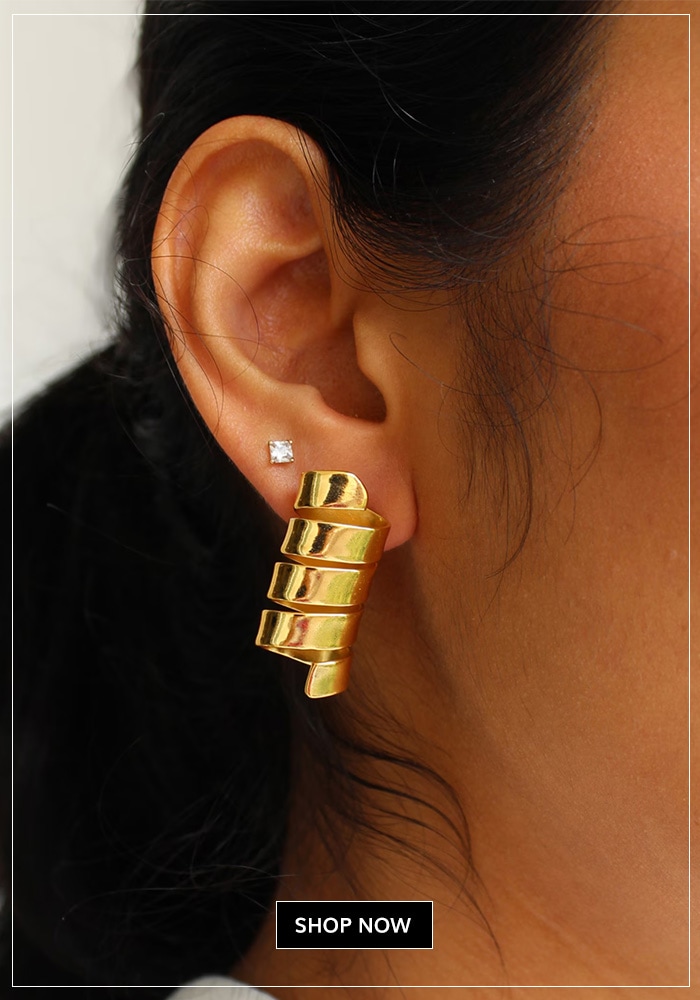 This Wedding Season, Swap Danglers for Stunning Studs Under 5K! 3 Twisted ribbon studs