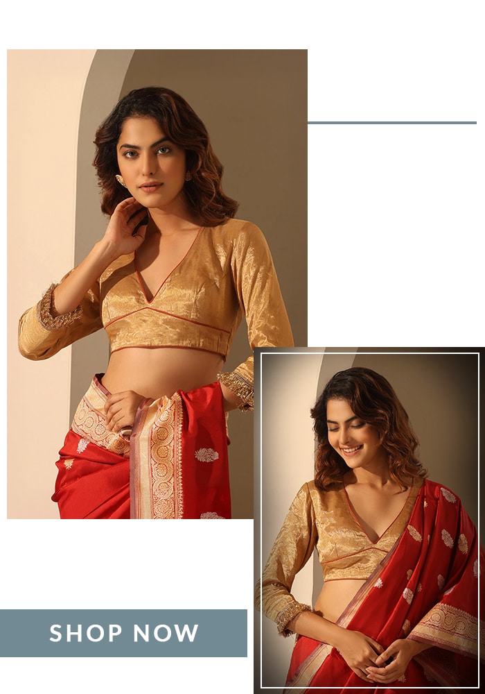 V-Neck Tissue Blouse 