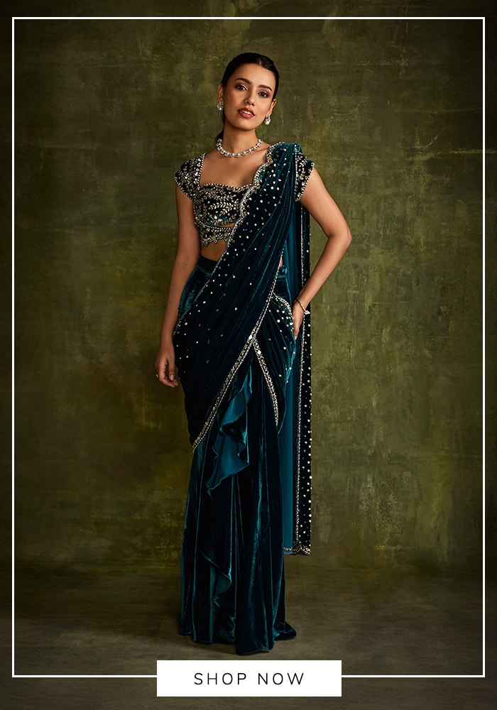 15 Showstopping Bridal Sarees Everyone Is Talking About Right Now 16 Velvet sarees