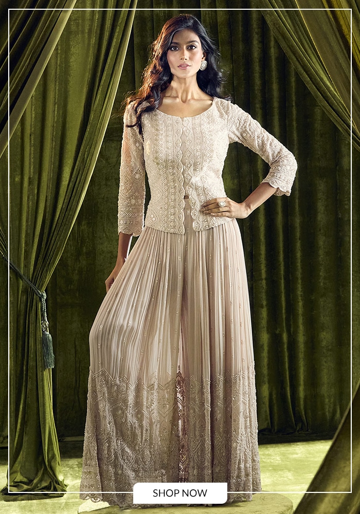 Jacket and sharara set