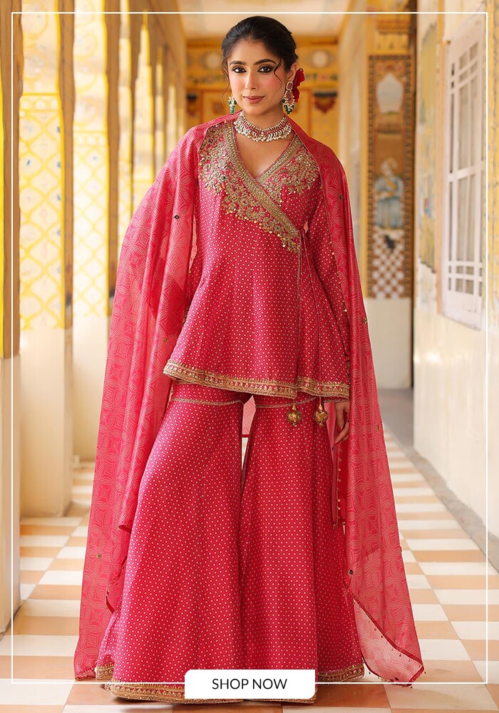 Angrakha and sharara set
