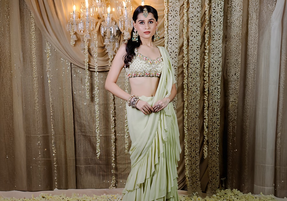 Ready-to-Wear Ruffle Sarees: The Ultimate Trend for Effortless Elegance 