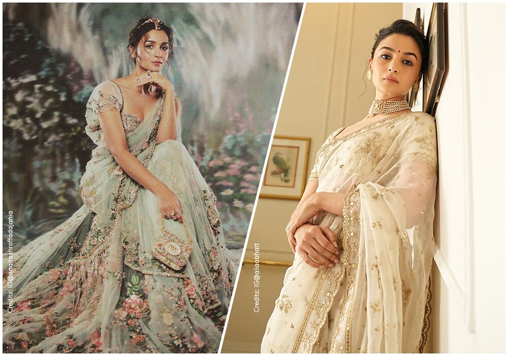 Alia Bhatt Saree Looks Iconic Designer Pieces