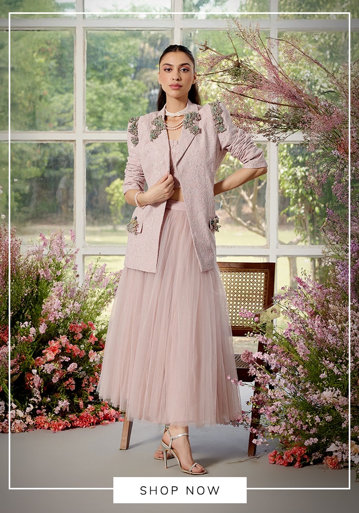 Blazer and tulle skirt