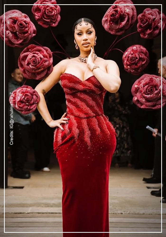 Cardi B in Rahul Mishra