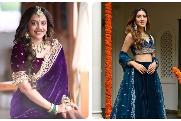 Velvet Saree vs Velvet Lehenga