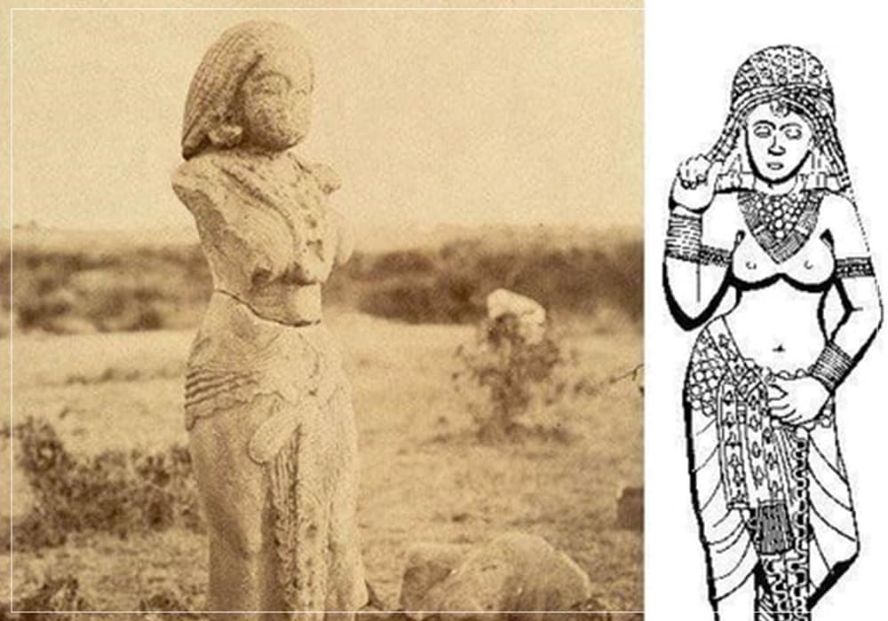 Indus Valley Civilization statues wearing saree