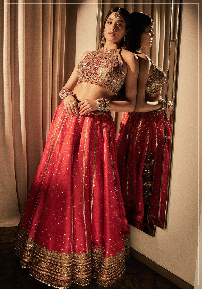 Janhvi Kapoor wearing RAH lehenga