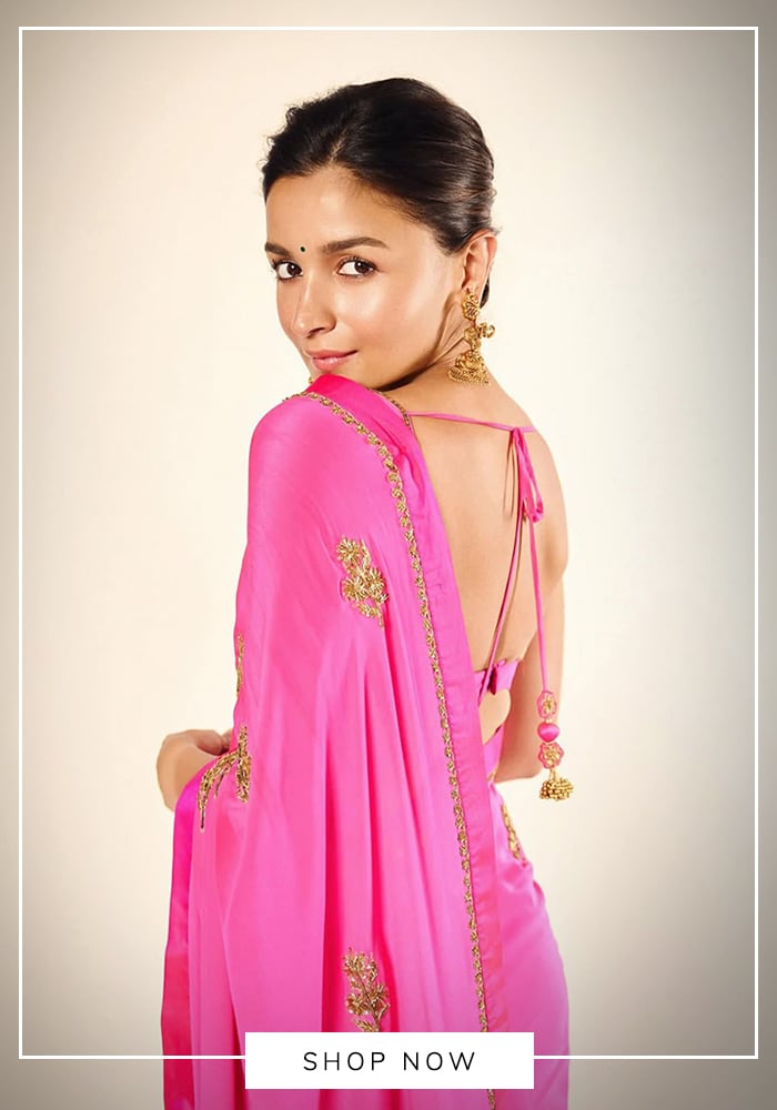 Masaba Embroidered Saree with Blouse