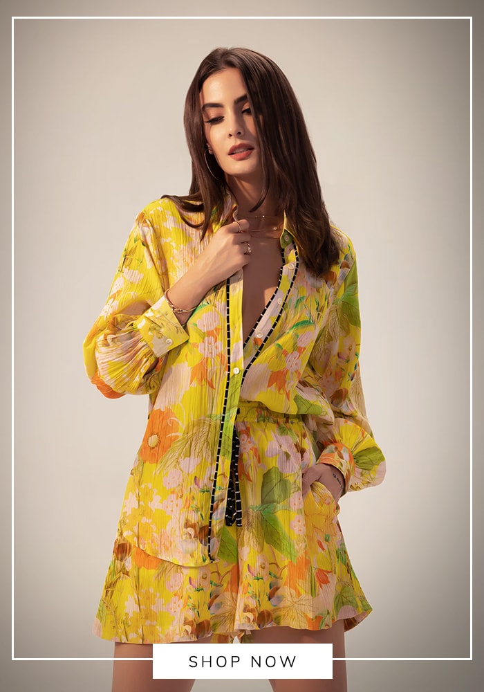 Printed shirts and shorts set