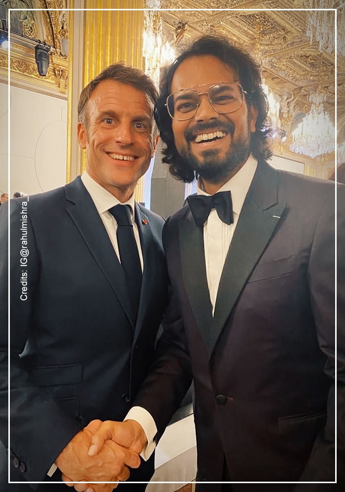 Rahul Mishra with France PM