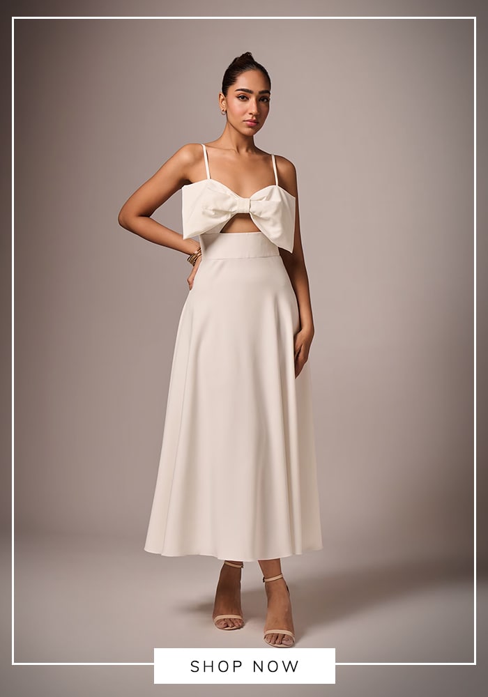 White bow dress