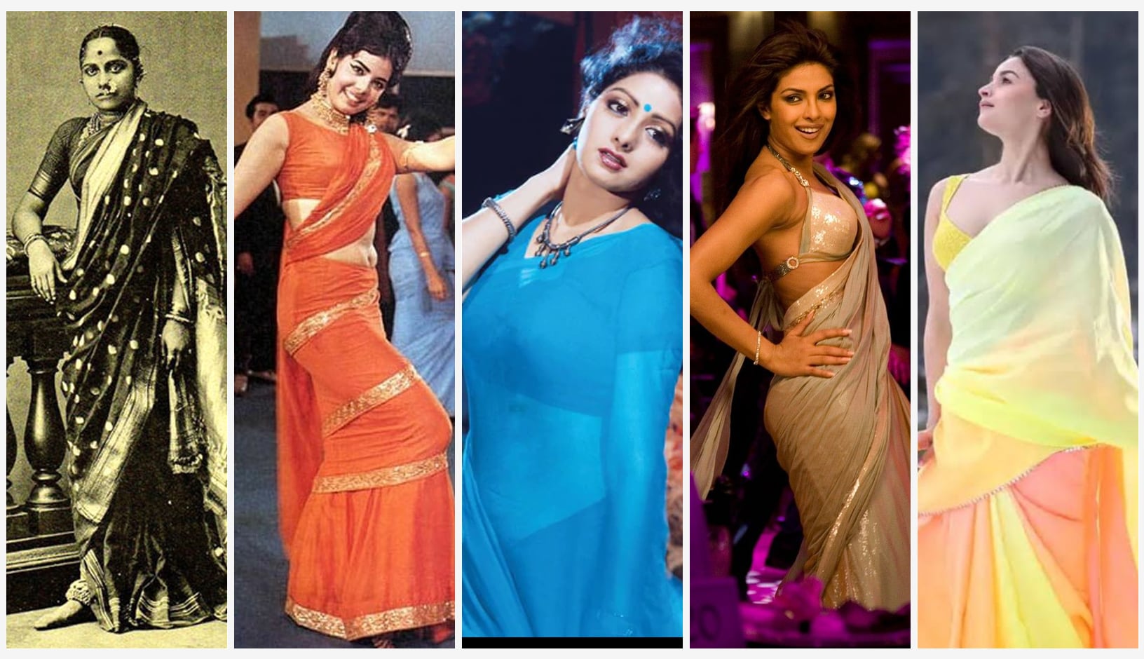 Saree styles over the years