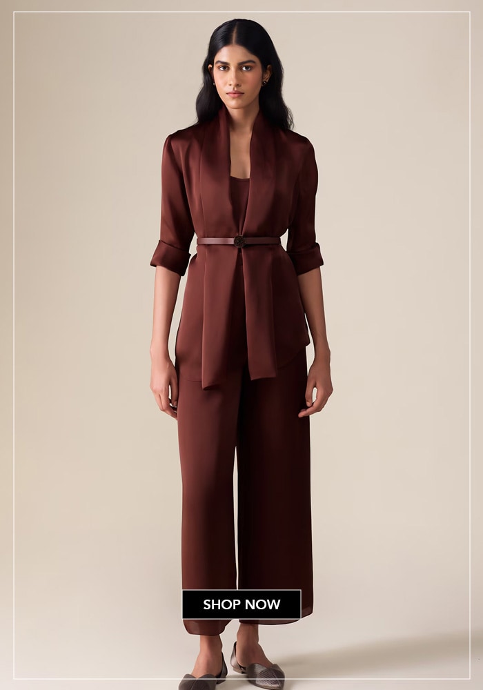 Plain jacket and pant set