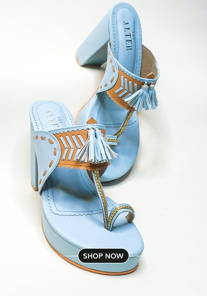 Icy blue heels