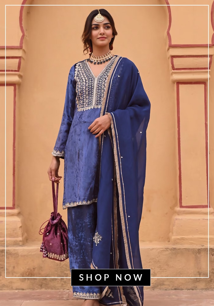 Blue kurta set