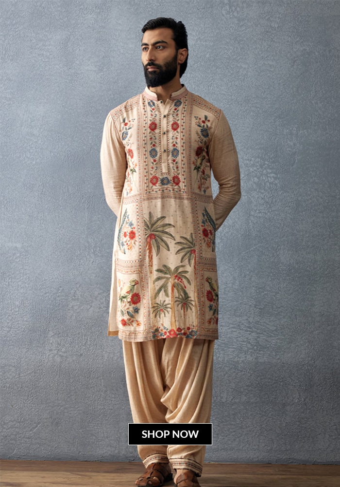 The Badami Ashfaq Hand Block Printed Kurta Set