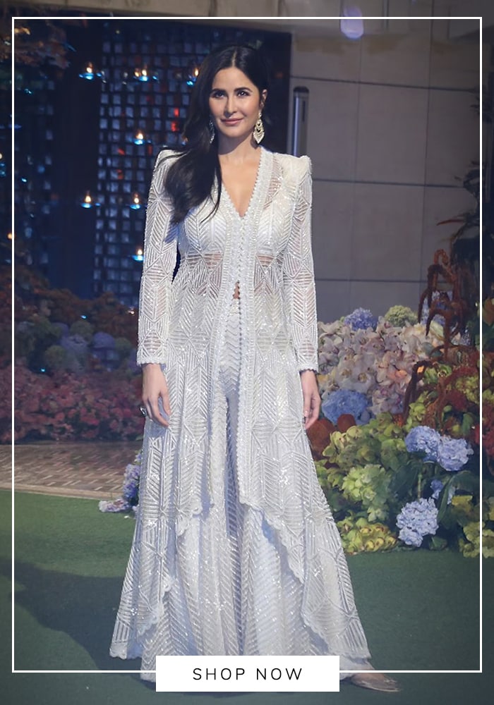 Asymmetric Embroidered Anarkali and Sharara Set