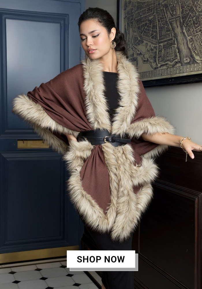 Faux fur stole
