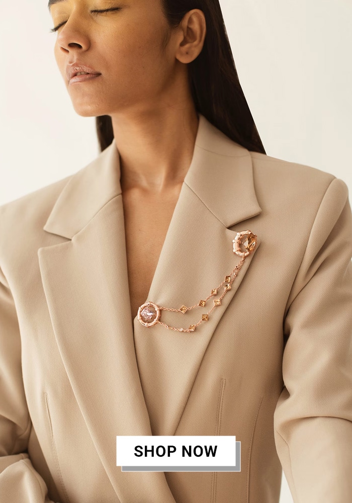 Swarovski studded brooch