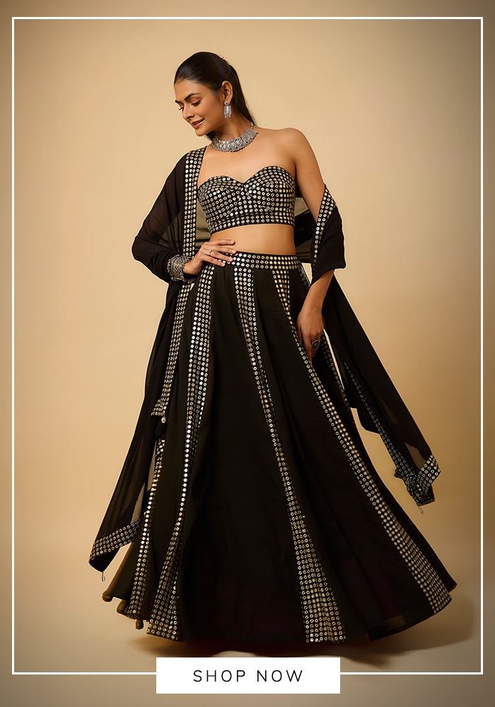 Mirror work lehenga