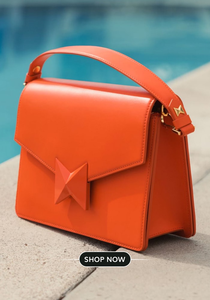 Persimmon colored handbag