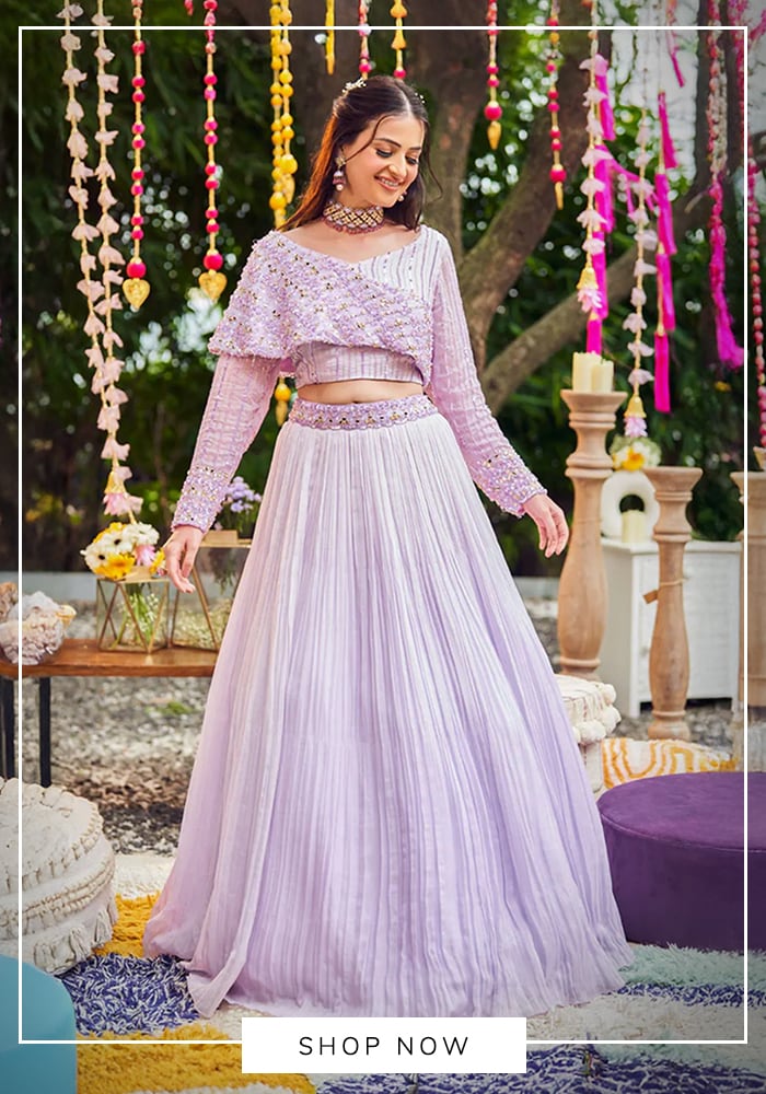 Pleated lehenga