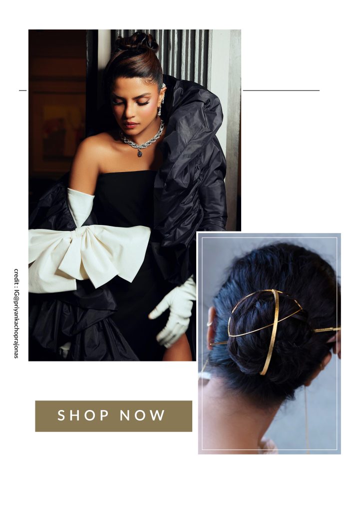 Priyanka Chopra inspired modern bun