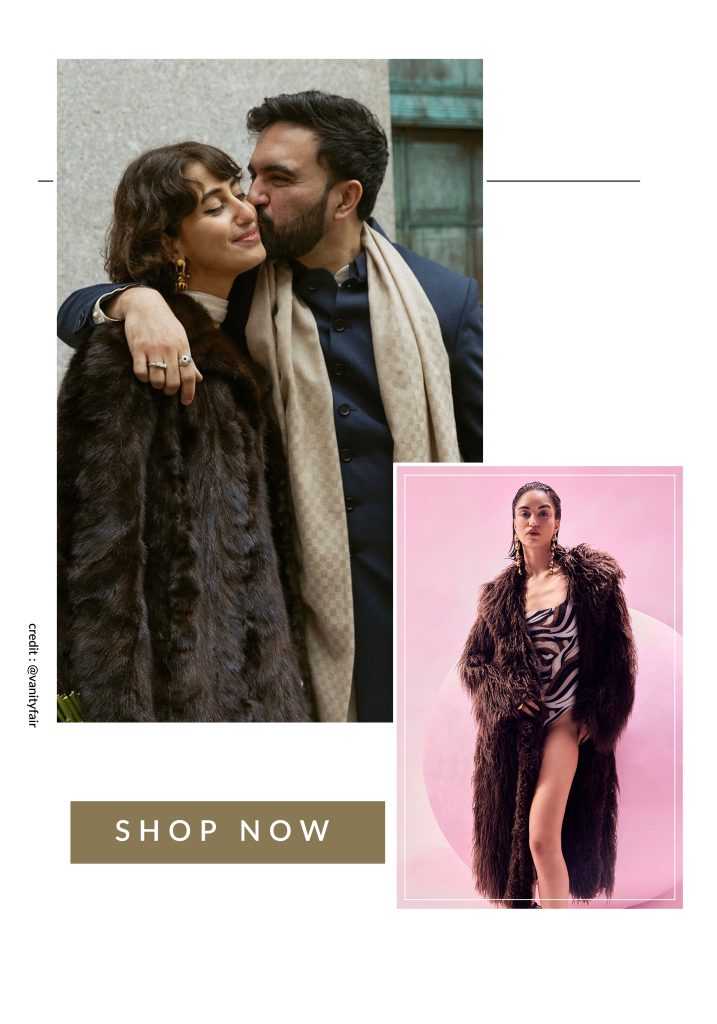 Rama Duwaji wearing fur coat