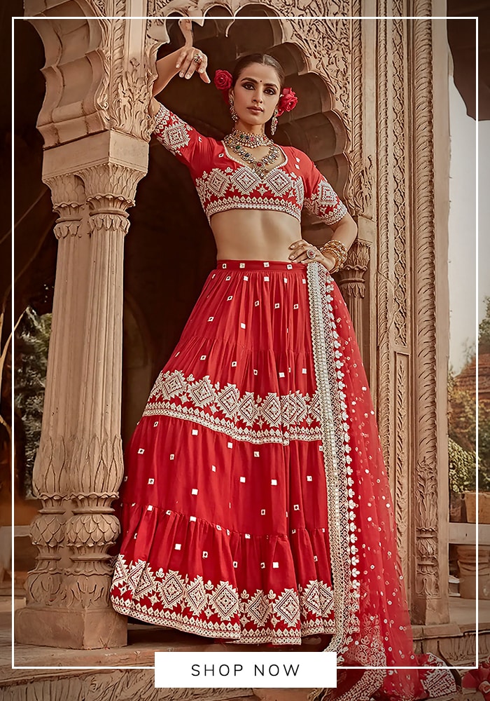 Tiered lehenga