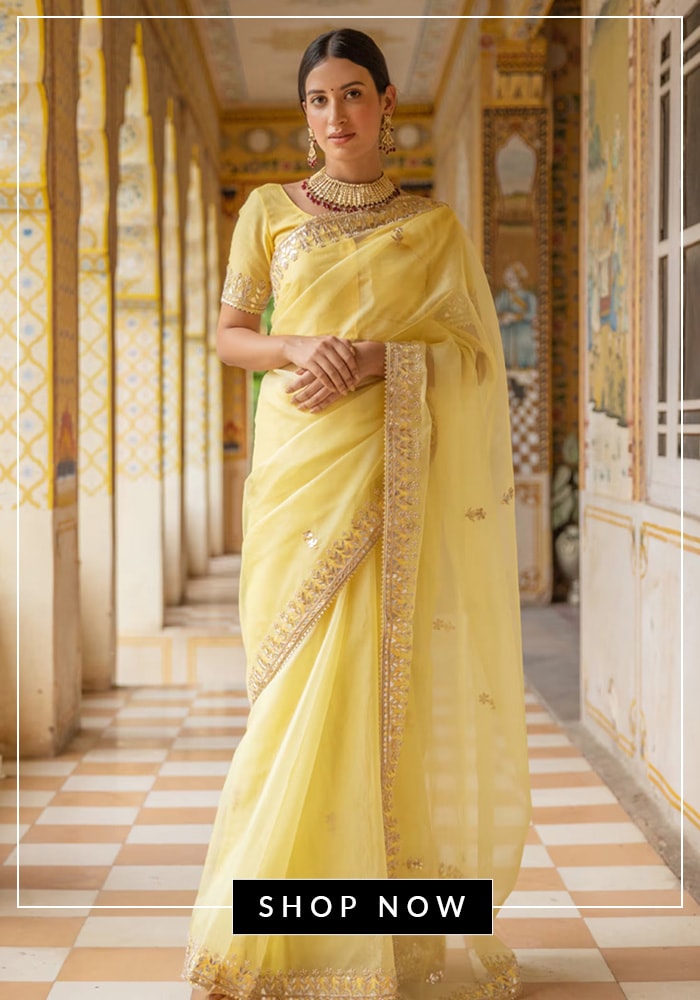 Yellow saree