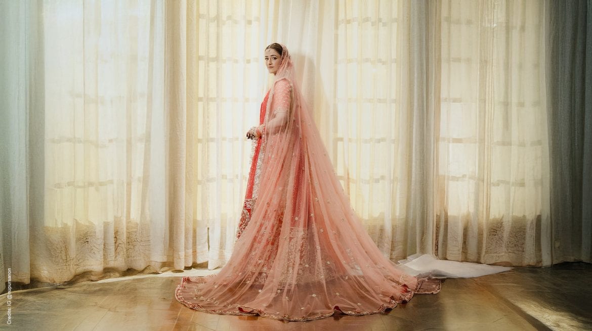 Nupur sanon's wedding lehenga, elegance of the triple dupatta