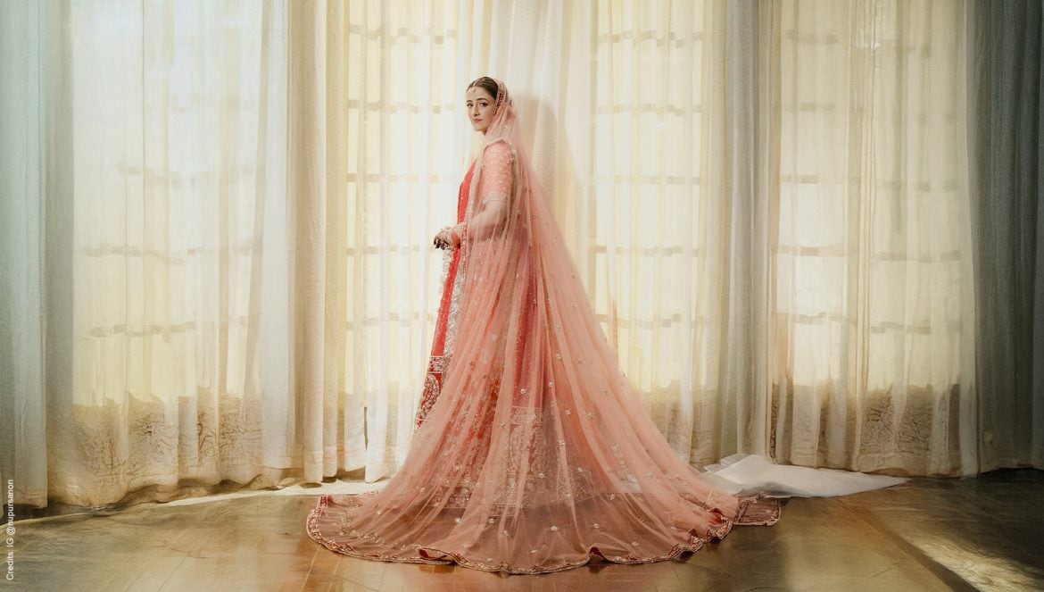 Nupur sanon's wedding lehenga, elegance of the triple dupatta