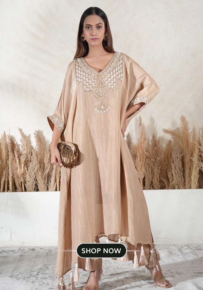 Beige kaftan set
