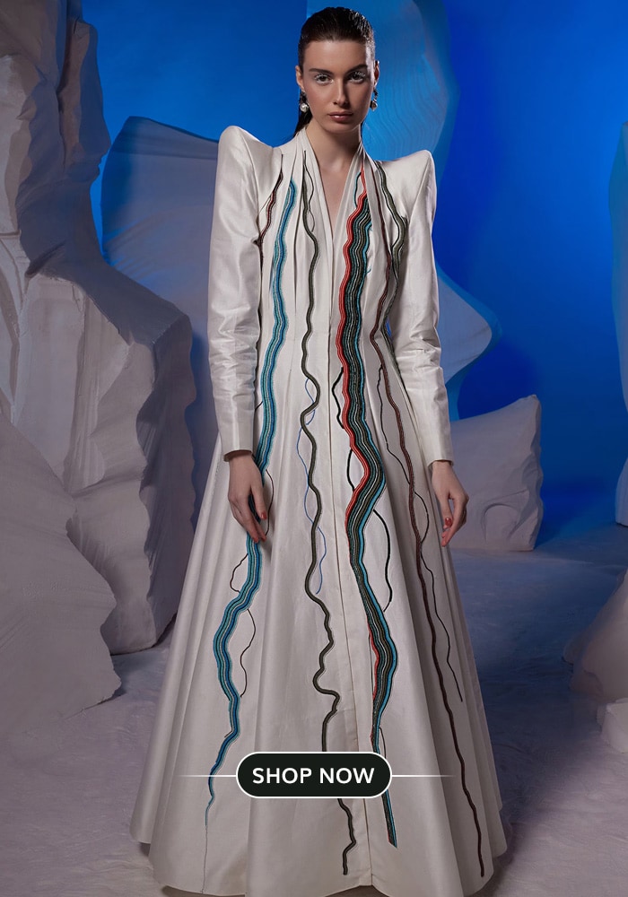 White abaya style gown