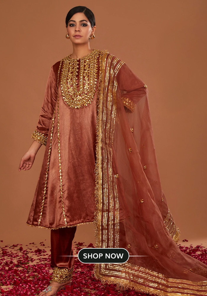 Neutral kurta salwar set