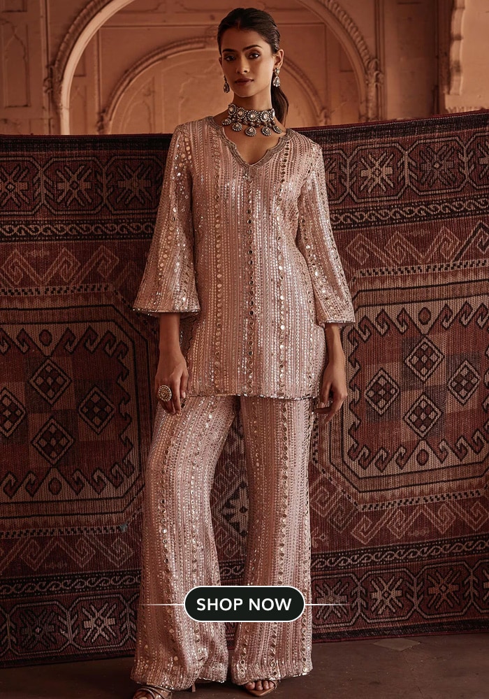 Bush pink kurta palazzo set
