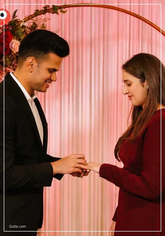 Arjun Tendulkar and Saaniya Chandok engagement