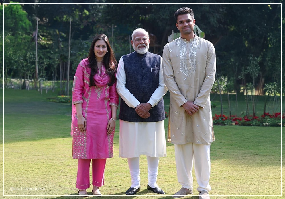 Arjun and Saaniya with PM Narendra Modi