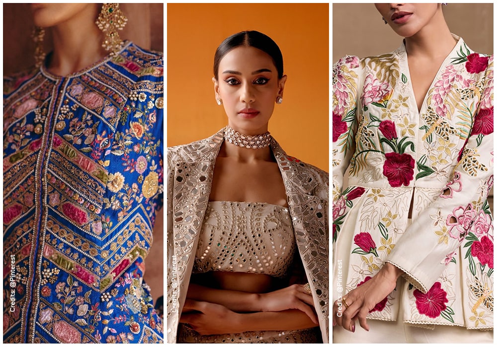 embellished embroidered jacket collage