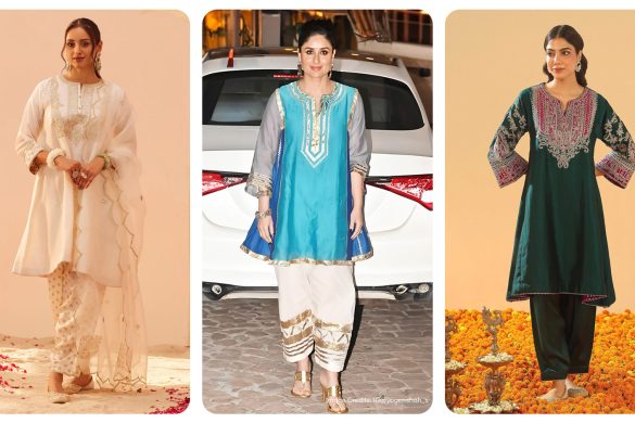 Buy designer choga salwar suit online in India, featuring embroidered festive and wedding-ready choga style suit sets