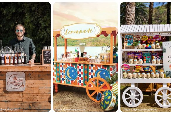 Coffee live bar, lemonade live bar and coconut live bar