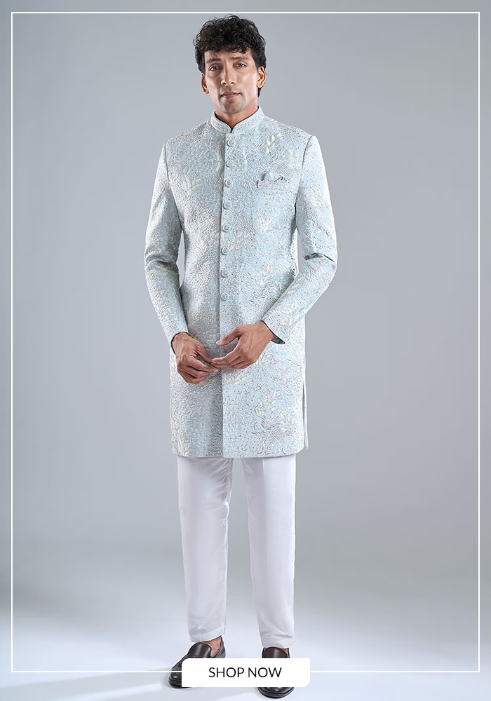 Floral Sherwani Set