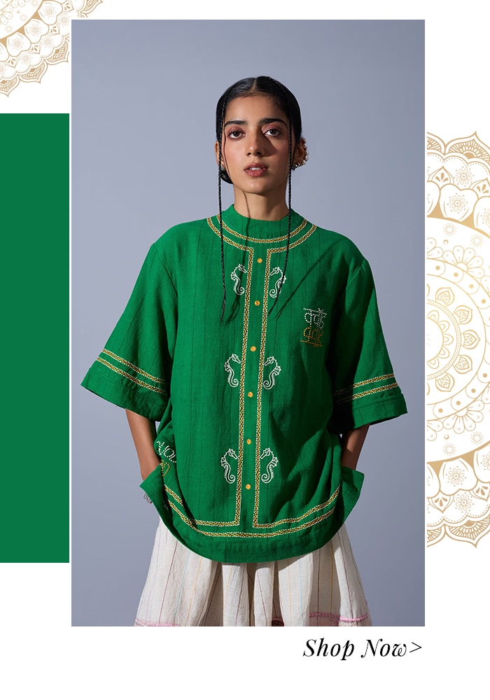 8 Heat-Proof Cotton Outfits for Summer That Are Big on Comfort and Light on Your Pocket 11 Green cotton top