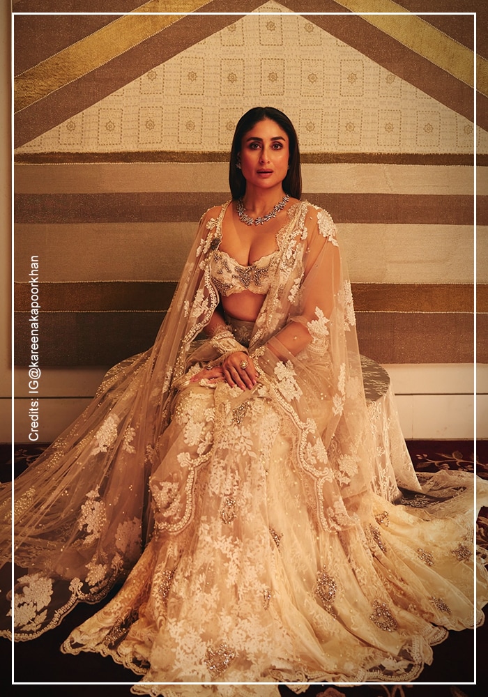 Kareena Kapoor Khan in custom nude Manish Malhotra