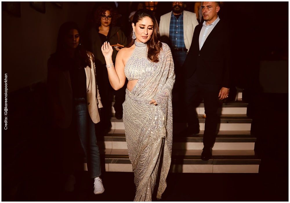 Kareena Kapoor in sequin Manish Malhotra saree