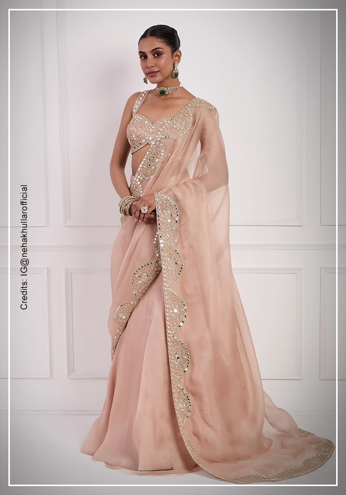 Know Your Designer-Episode 21: Neha Khullar 2 Neha Khullar in blush pink saree with mirror work
