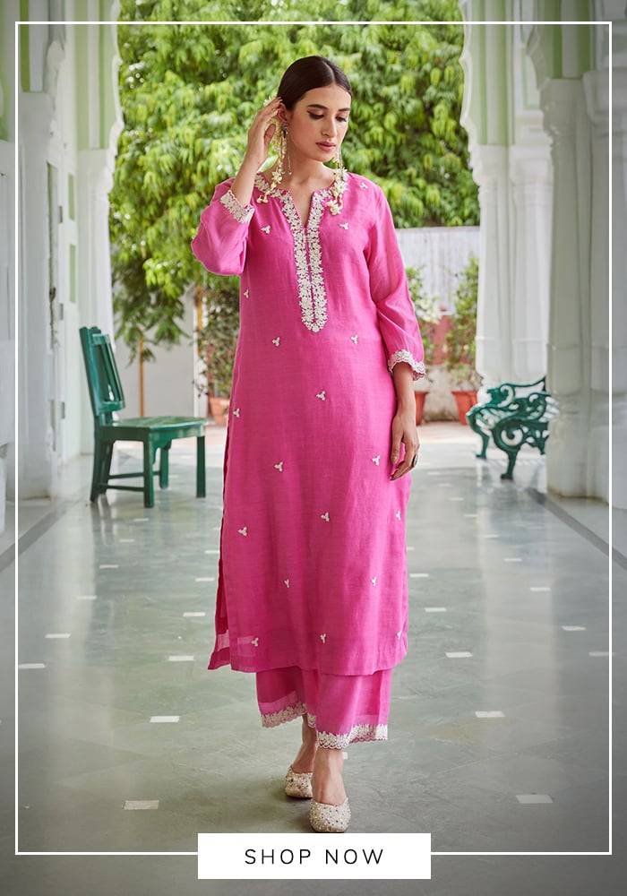 Pink kurta palazzo set